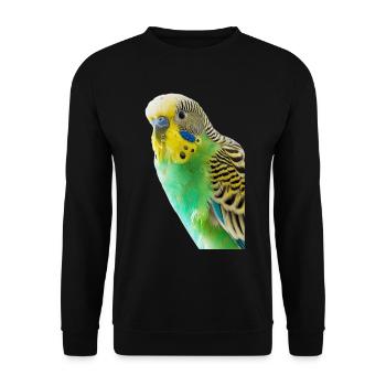 Perruche ondulée - Sweat-shirt Unisexe - noir - Devant - Alina (178cm) & Michal (187cm)