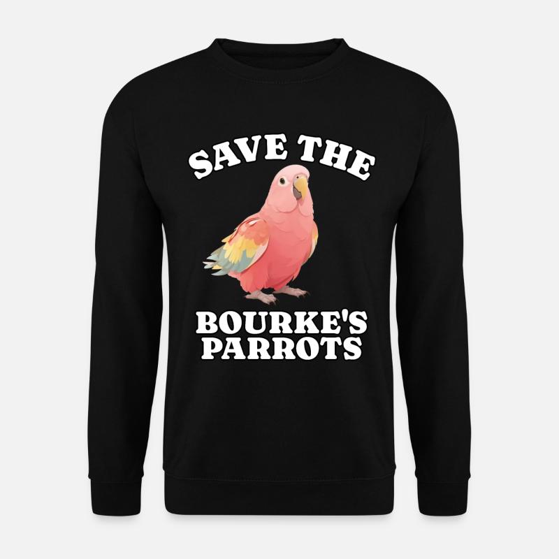 Bourke Parake, Sauvez Bourke Parrot - Sweat-shirt Unisexe - noir