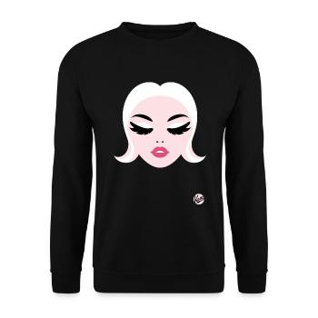 Schönes Mädchen - Unisex Pullover - Schwarz - Vorne - Alina (178cm) & Michal (187cm)