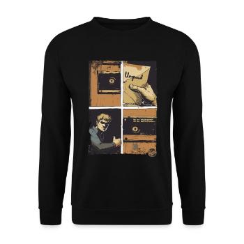 Der Brief: Ein Comic - Unisex Pullover - Schwarz - Vorne - Alina (178cm) & Michal (187cm)