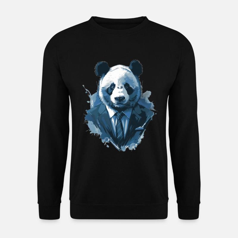 Panda - Unisex Pullover - Schwarz