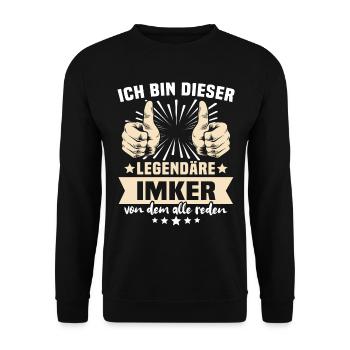 Beekeeper sayings - Unisex Sweatshirt - black - Front - Alina (178cm) & Michal (187cm)