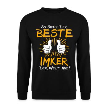 Beekeeper Gift Idea - Unisex Sweatshirt - black - Front - Alina (178cm) & Michal (187cm)