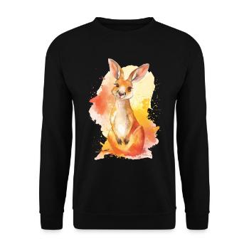 Kangaroo - Unisex Sweatshirt - black - Front - Alina (178cm) & Michal (187cm)