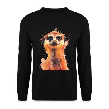 Suricate - Sweat-shirt Unisexe - noir - Devant - Alina (178cm) & Michal (187cm)