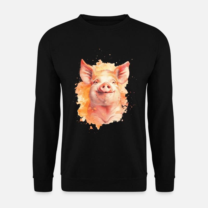 Schwein - Unisex Pullover - Schwarz