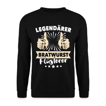 Bratwurst sayings - Unisex Sweatshirt - black - Front - Alina (178cm) & Michal (187cm)