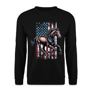 Andalusian US Andalusier - Unisex Pullover - Schwarz - Vorne - Alina (178cm) & Michal (187cm)