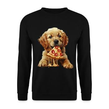 Chien - Sweat-shirt Unisexe - noir - Devant - Alina (178cm) & Michal (187cm)