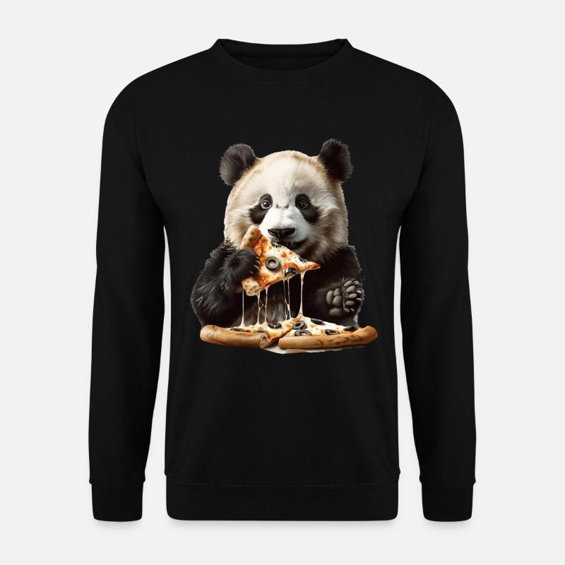 Panda - Unisex Pullover - Schwarz