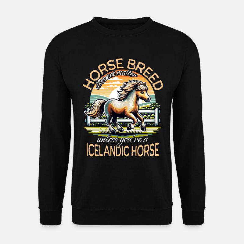 Icelandic Horse Isländer - Unisex Pullover - Schwarz