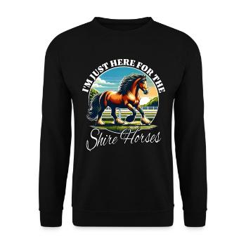 Drôle de dictons de cheval de comté - Sweat-shirt Unisexe - noir - Devant - Alina (178cm) & Michal (187cm)