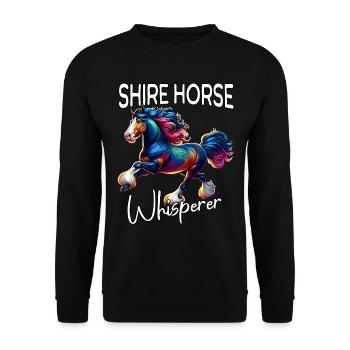 Cheval de la Comté, Cheval chuchoteur - Sweat-shirt Unisexe - noir - Devant - Alina (178cm) & Michal (187cm)