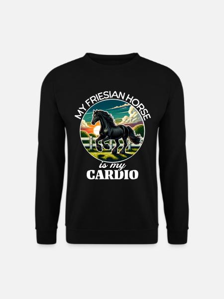 Cheval frison Pferd - Sweat-shirt Unisexe - noir