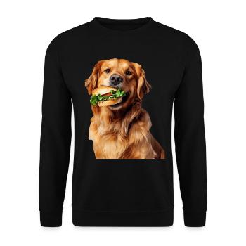 Golden retriever - Sweat-shirt Unisexe - noir - Devant - Alina (178cm) & Michal (187cm)