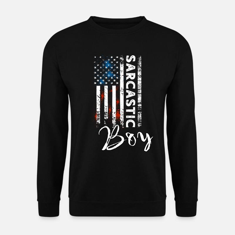 Sarcastic Boy - Unisex Sweatshirt - black