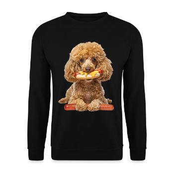 Pudel - Unisex Pullover - Schwarz - Vorne - Alina (178cm) & Michal (187cm)