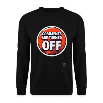 Kommentare deaktiviert, Roter Knopf - Unisex Pullover - Schwarz - Vorne - Alina (178cm) & Michal (187cm)