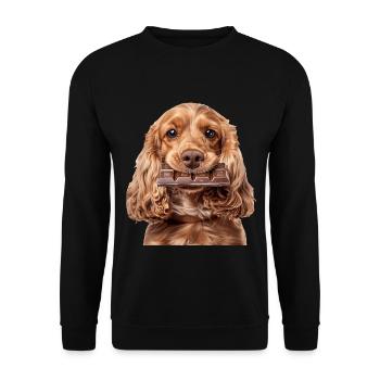 Cocker Spaniel - Sweat-shirt Unisexe - noir - Devant - Alina (178cm) & Michal (187cm)