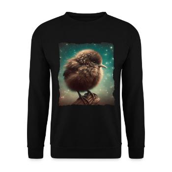 Kiwi Oiseau Kiwi Vogel - Sweat-shirt Unisexe - noir - Devant - Alina (178cm) & Michal (187cm)