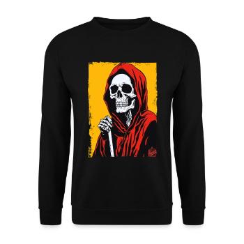Conception calme et posée de la Faucheuse - Sweat-shirt Unisexe - noir - Devant - Alina (178cm) & Michal (187cm)