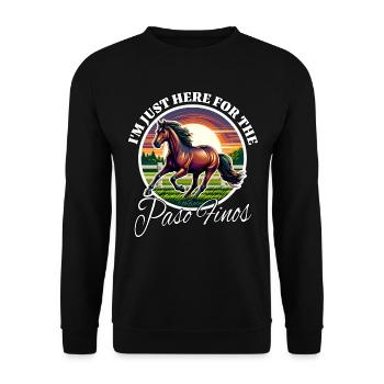 Funny Paso Fino Sayings - Unisex Sweatshirt - black - Front - Alina (178cm) & Michal (187cm)