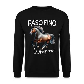 Paso Fino Whisperer Horse - Unisex Sweatshirt - black - Front - Alina (178cm) & Michal (187cm)