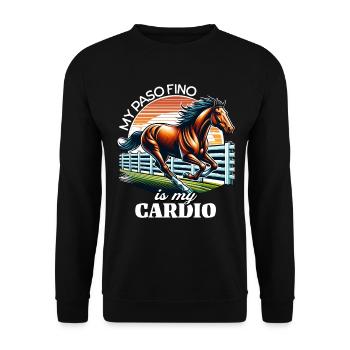 Paso Fino Horse - Unisex Sweatshirt - black - Front - Alina (178cm) & Michal (187cm)