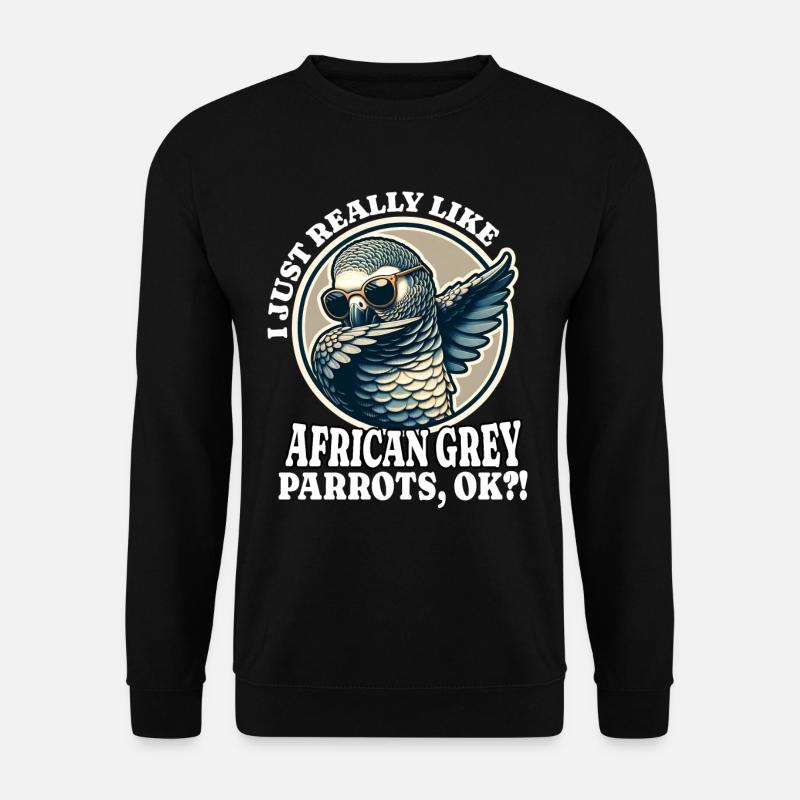 Ich Liebe Graupapagei Spruch - Unisex Pullover - Schwarz