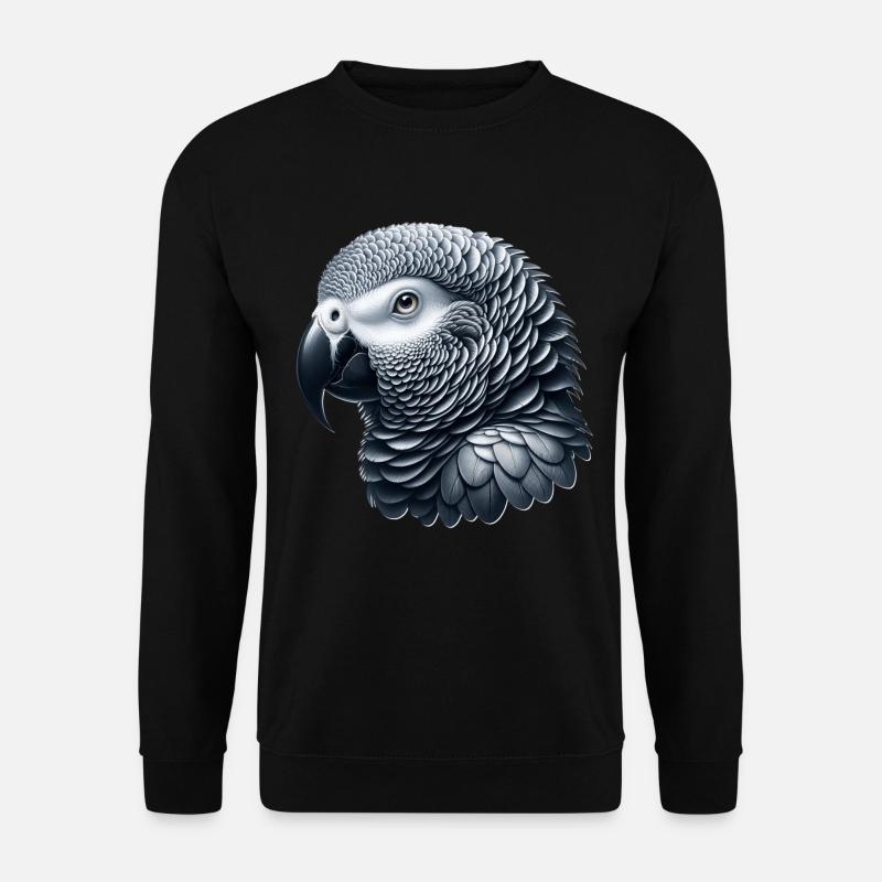 Graupapagei - Unisex Pullover - Schwarz
