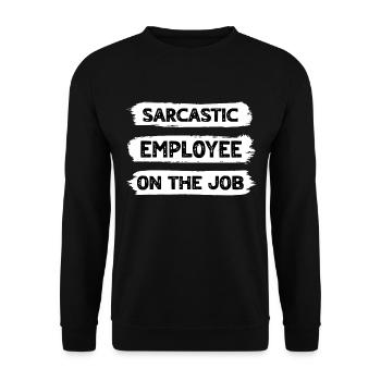 Sarcasm Employees - Unisex Sweatshirt - black - Front - Alina (178cm) & Michal (187cm)