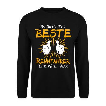 Racing Driver Gift Idea - Unisex Sweatshirt - black - Front - Alina (178cm) & Michal (187cm)