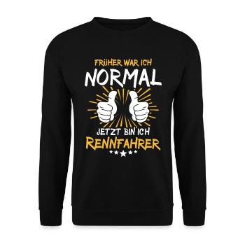 Racer Saying - Unisex Sweatshirt - black - Front - Alina (178cm) & Michal (187cm)