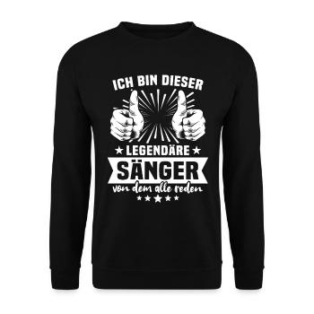 Légende de la chanteuse - Sweat-shirt Unisexe - noir - Devant - Alina (178cm) & Michal (187cm)