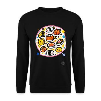 Le paradis des sushis - Sweat-shirt Unisexe - noir - Devant - Alina (178cm) & Michal (187cm)