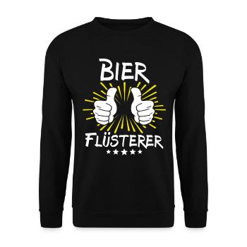 Bier Spruch - Unisex Pullover - Schwarz - Vorne - Alina (178cm) & Michal (187cm)