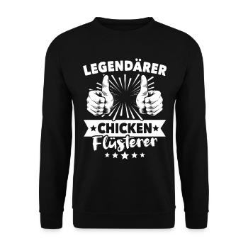 Légende du poulet - Sweat-shirt Unisexe - noir - Devant - Alina (178cm) & Michal (187cm)