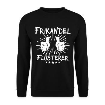 Frikandel Whisperer - Unisex Sweatshirt - black - Front - Alina (178cm) & Michal (187cm)