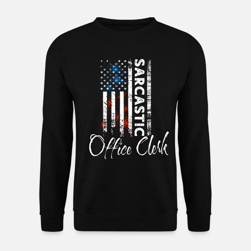 Sarkastischer Büroarbeiter - Unisex Pullover - Schwarz