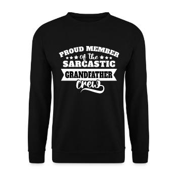 Grossvater Sarkasmus - Unisex Pullover - Schwarz - Vorne - Alina (178cm) & Michal (187cm)