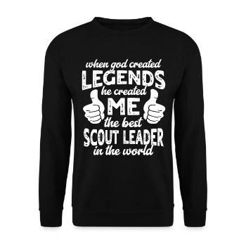 Best Scout Guide Legend - Unisex Sweatshirt - black - Front - Alina (178cm) & Michal (187cm)