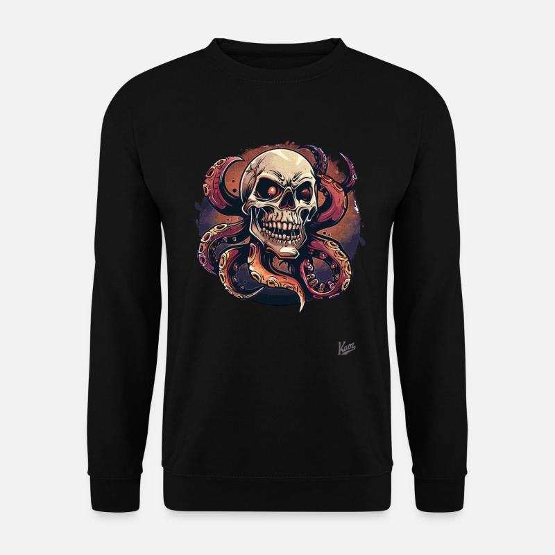 Octopus Skull Octopus - Unisex Sweatshirt - black