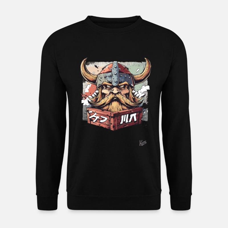 Unboxing eines Wikinger-Kriegers - Unisex Pullover - Schwarz