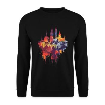 Elbing - Unisex Pullover - Schwarz - Vorne - Alina (178cm) & Michal (187cm)