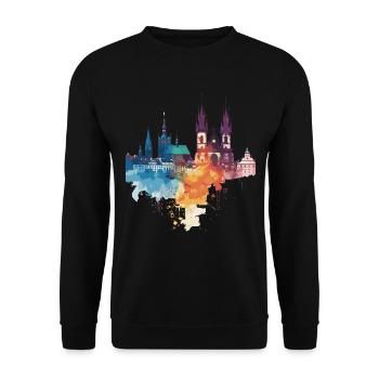 Elk - Unisex Sweatshirt - black - Front - Alina (178cm) & Michal (187cm)