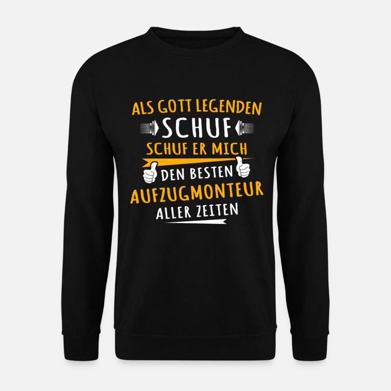 Aufzugmonteur - Unisex Pullover - Schwarz