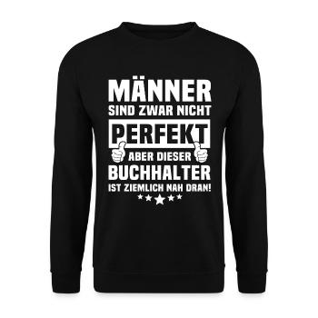 Buchhalter - Unisex Pullover - Schwarz - Vorne - Alina (178cm) & Michal (187cm)
