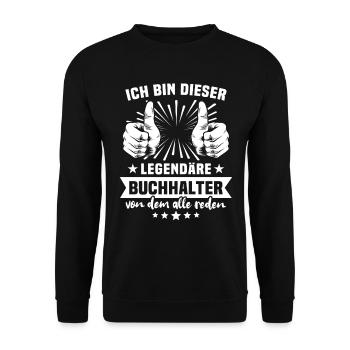 Légende du comptable - Sweat-shirt Unisexe - noir - Devant - Alina (178cm) & Michal (187cm)
