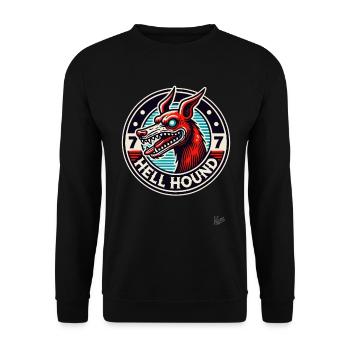 The dog from hell, a hellhound - Unisex Sweatshirt - black - Front - Alina (178cm) & Michal (187cm)