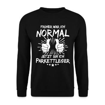 Parquet layers - Unisex Sweatshirt - black - Front - Alina (178cm) & Michal (187cm)